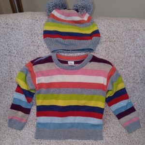 Girls sweater & matching hat